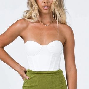 Princess Polly Endless Love Corset Top. Color: White. Size: 4